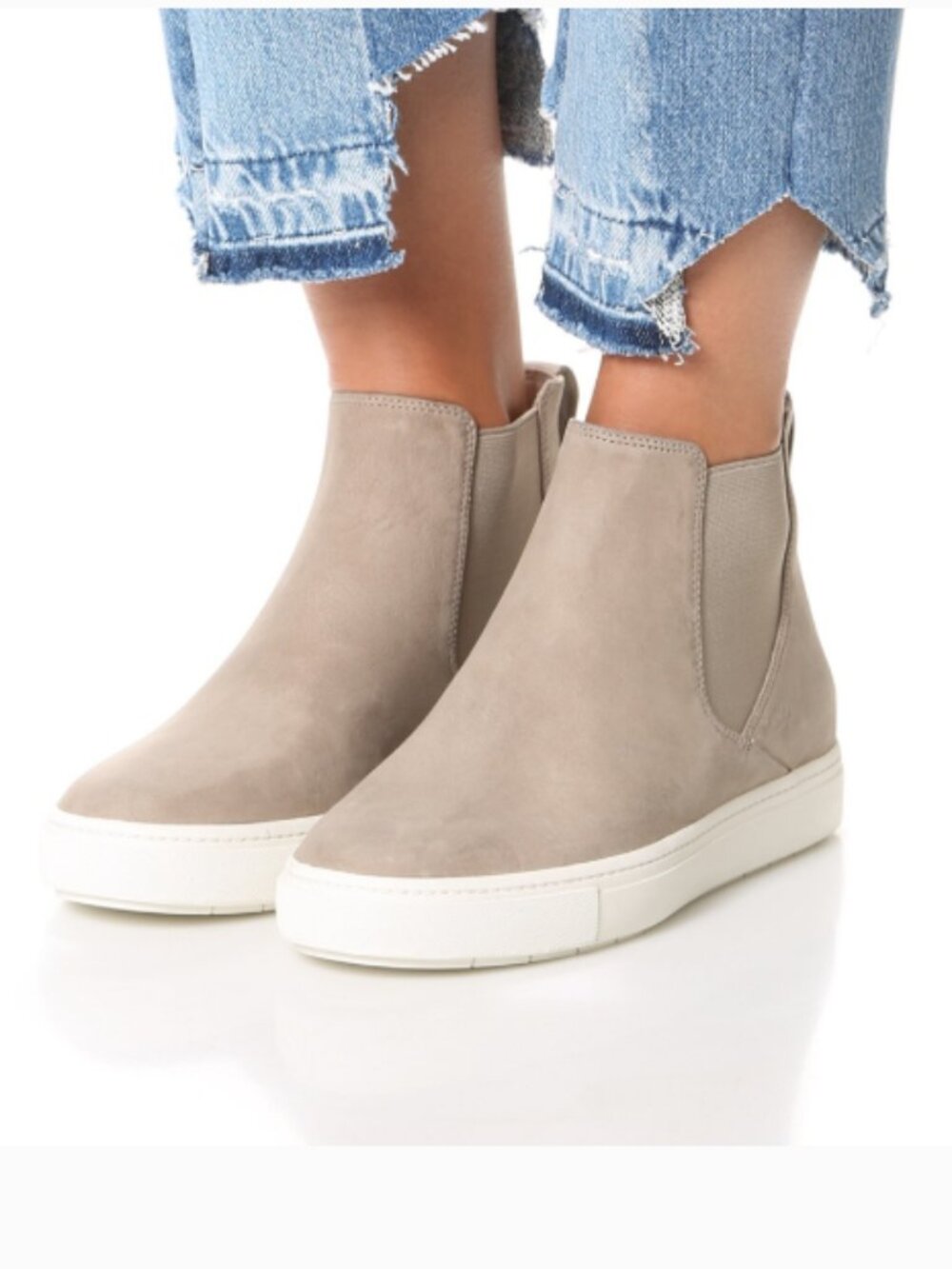 VINCE Newlyn High Top Suede Laceless Sneaker